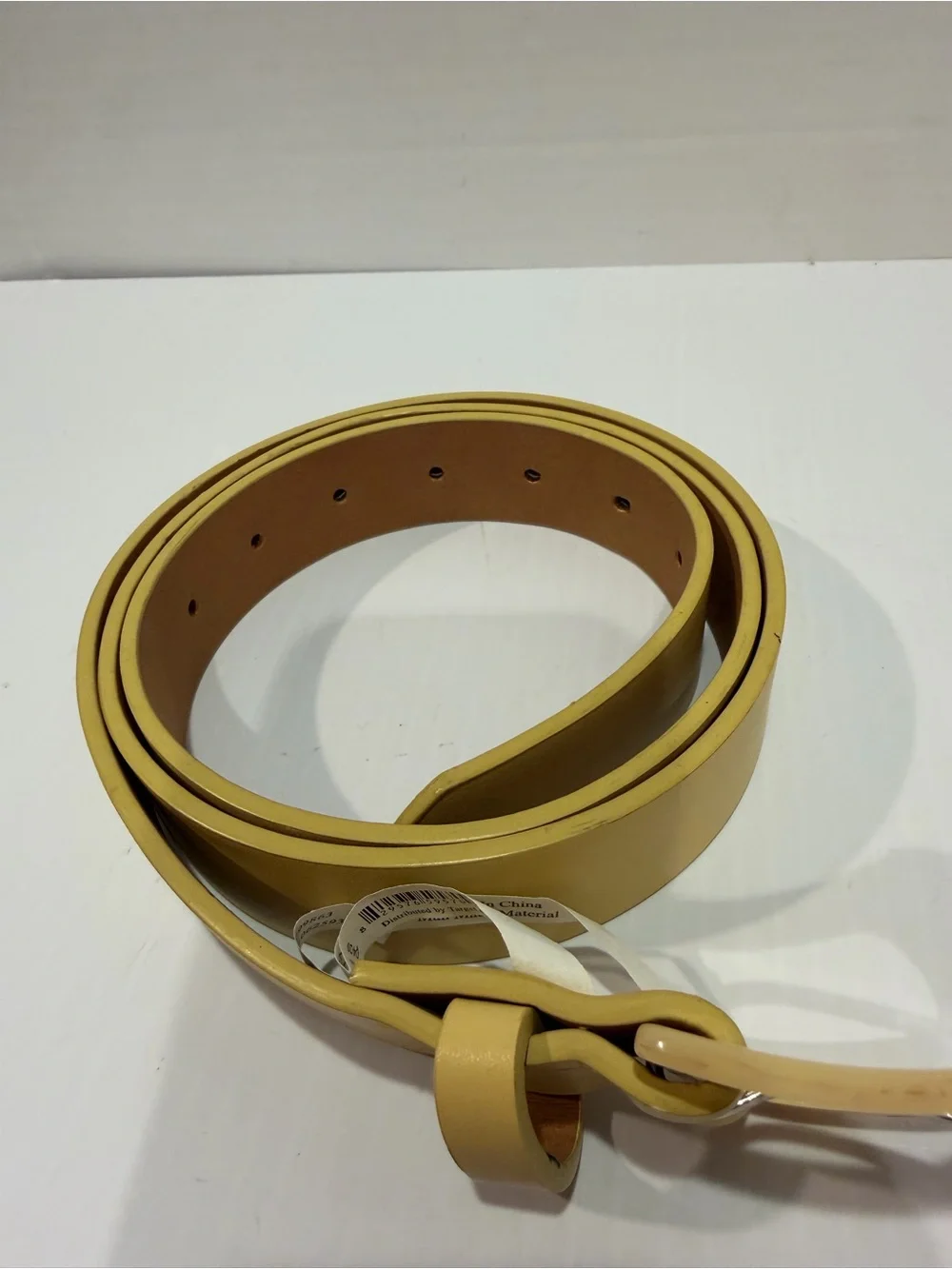 Women’s Belt Summer Yellow Faux Tortoise Shell Buckle XXL 50” Target Brand Mint